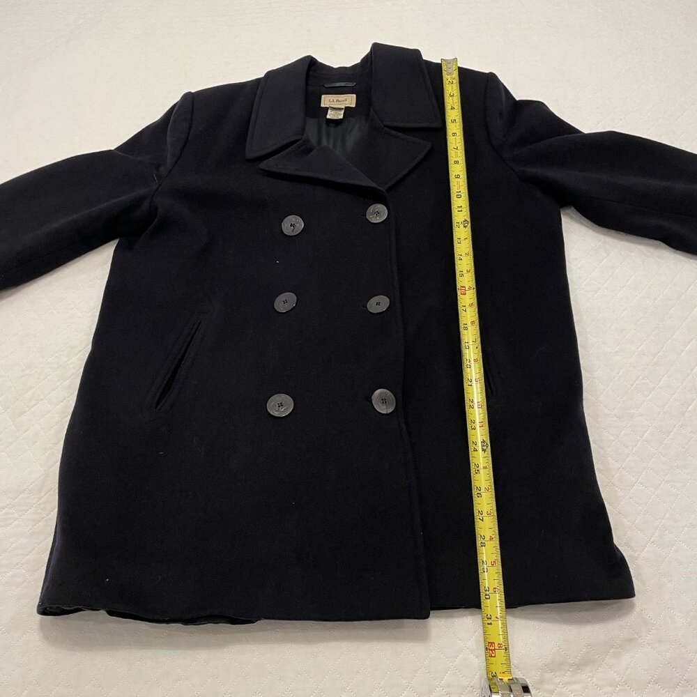 Women's LL Bean Wool Thinsulate Black Peacoat 18 - Picture 7 of 10